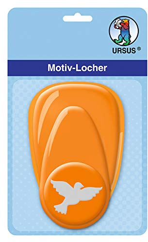 Ursus 19480017 Motif Hole Punch with Lever, Medium, Dove Approx. 25.4 mm Orange