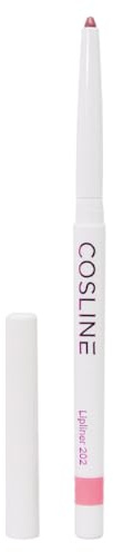 COSLINE Lipliner Azalea 202, Lipliner in Hellem Rosa, Cremig, Langanhaltend, Kein Anspitzen, Vegan