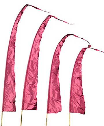 Bali-Fahne, Polyester, weinrot, 6 Meter