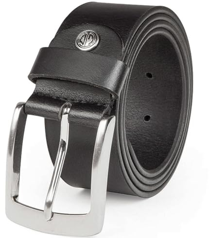 LINDENMANN Gürtel Herren Vollledergürtel aus Büffelleder, 40 mm breit, kürzbar, Gürtel, Ledergürtel, Jeans-Gürtel, XL, schwarz, Größe/Size:Bundweite 160 cm Gesamtlänge 175 cm W 63 6XL