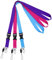 Wisdompro Office Lanyard 3 Pcs, 23 inch Premium Polyester Neck Strap Lanyard with Oval Clasp & Detachable Buckle for Phone, Camera, USB, Keys, Keychain, ID Badge Holder - Purple/Hot Pink/Light Blue