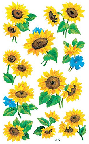 Avery 54103 Deko, girasol, material de papel, 3 hojas, 30 Etiqueta