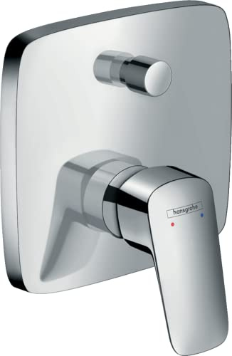 hansgrohe Wannenarmatur Logis, Unterputz Badarmatur für 2 Funktionen, Chrom