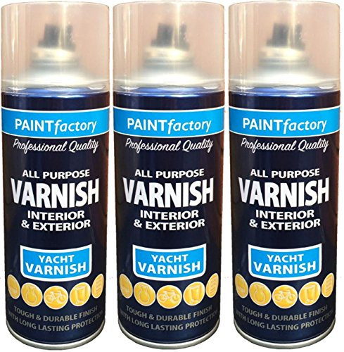 Waterproof Yacht Varnish Spray Paint Clear All Purpose Interior Exterior 400ml (3)