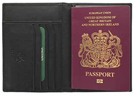 VISCONTI Polo Collection Leather Passport Holder RFID Blocking 2201 Black