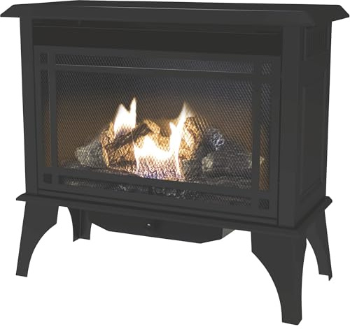Pleasant Hearth VFS2-PH30DT 30,000 BTU 32 Intermediate Gas vent free stove, Black
