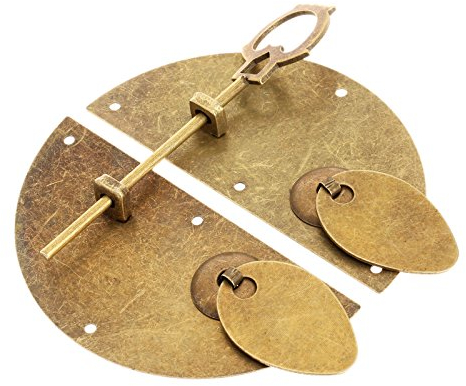 Verrous vintage gaufrage Moraillon Loquet Serrure Fermoir porte de frapper à serrure loquet Hardware Meubles