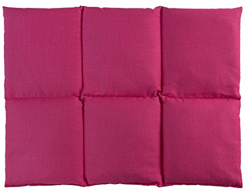 Rapssamenkissen groß 40x30cm 6-Kammer - pink - Wärmekissen Körnerkissen z.B. als Rückenkissen & Bauchkissen - Rapskissen 30x40 - pink