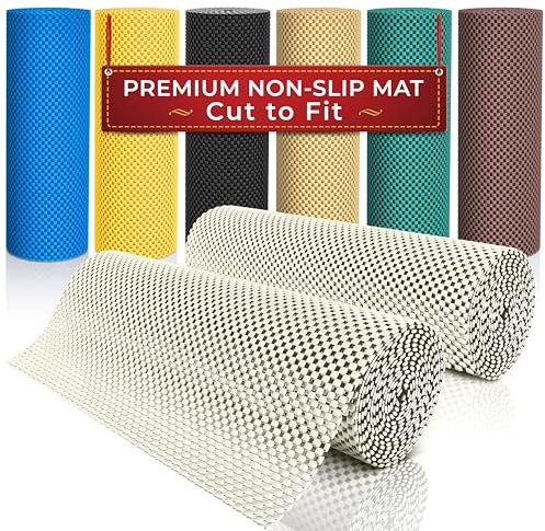 DIY Doctor - 2x Anti Slip Gripper Rolls (190 x 30cm) - Rug Gripper - Anti Slip Rug Underlay - Rug Grippers for Laminate Floor - Carpet Grippers - Non Slip PVC Matting - Shelf Drawer Liner White