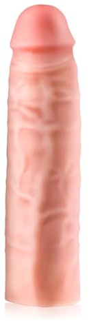 SexFlesh Fat Jack Penis Enlarger Sleeve | Realistic Feel & Enhancing Design | Soft, Stretchy & Body-Safe TPE Material | AC841 | 8.75 in Length | Light | Comfortable Fit