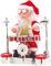 infactory Weihnachtsartikel: Singender Schlagzeuger-Weihnachtsmann mit LED-Lichtershow (Trommelnder Weihnachtsmann, Santa