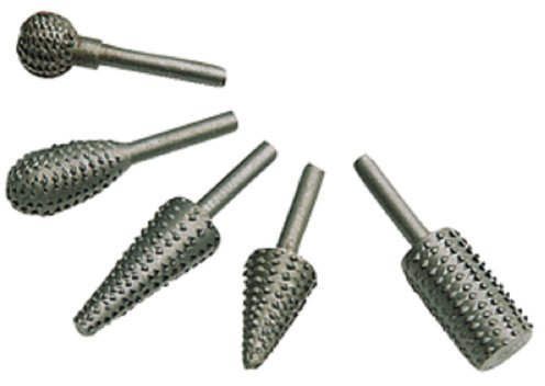 Serie da 5 pezzi raspe rotative per legno. Valex