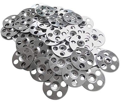 Thermopanel Lot de 100 rondelles en acier inoxydable pour planches de construction isolantes Thermopanel, Marmox et Wedi 36 mm
