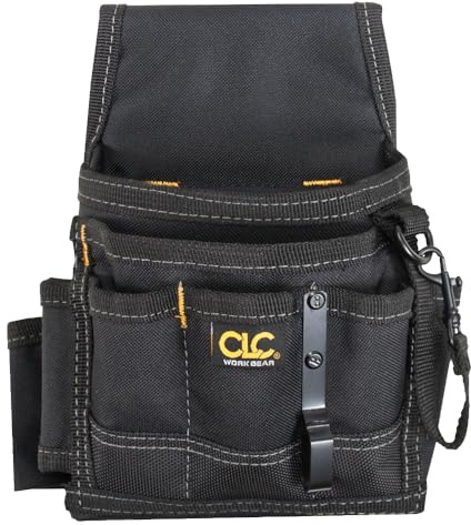 Custom Leathercraft CLC 1503 Small Electrical Maintenance Pouch , Black , 9 POCKET