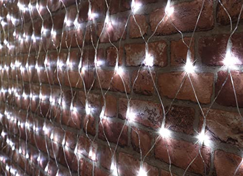 Christmas Concepts® 180 LED Chasing Net Lights with 8 Functions – 1.8 x 1.2m Christmas Lights – Energy Efficient A++ - Indoor/Outdoor Decorations (White)