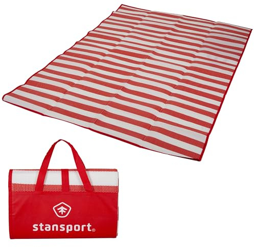 StanSport - Tatami Ground Mat for Indoor or Outdoor Use for Camping & the Beach (60 in x 78 in, Red)