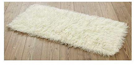 Rugs & Stuff Tapis Flokati Tapis grec à poil long Couleur ivoire 1500 g/m² 4 tailles disponibles, Laine, beige, 140 x 200 cm