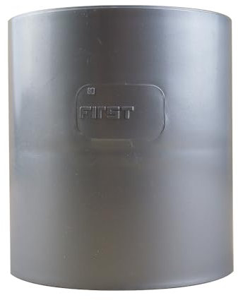 First Plast - Gouttière PVC 25 demi-ronde - Manchon PVC pour tube de descente Ø80 - aspect zinc -