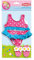 Heless 187 - Schwimm-Set für Puppen, 3 teilig, flotter Bikini mit Badeschläppchen, Größe 28 - 35 cm, für Badespaß an heißen Sommertagen