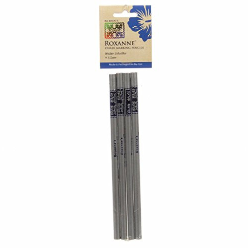 Roxanne Water-Soluble Chalk Marking Pencils 4/Pkg-Silver