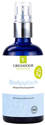 GREENDOOR Body Splash, natürliches veganes Körper Erfrischungs-Spray 100ml, frischer Duft, Natur Körperspray ohne Aluminium, Bodysplash mit Bio Verbene & BIO Hamamelis, Naturkosmetik