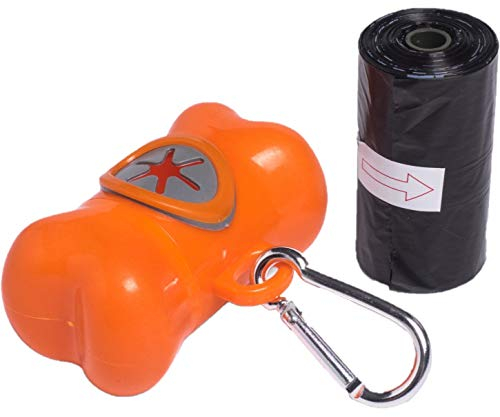 Petface Dog Poop Bag Dispenser with Snap Clip Attachment, 20 Poop Bags Included