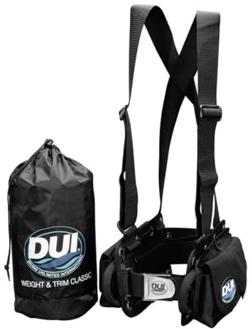 DUI Classic Weight Belt Harness for Drysuit Scuba Diving Dry Suit, Large