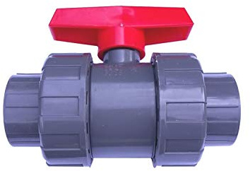 EXCOLO PVC Kugelhahn Ventil Kunststoff Kugelventil 32 mm - 63 mm für PVC Rohre für Wasser Pool Teich (Mit 32 mm PVC Rohr Muffen)