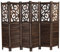 Mendler Paravent Istanbul, Raumteiler Trennwand Sichtschutz, Ornamente - 170x240cm, braun