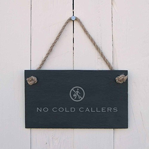 'No cold callers' Slate Hanging Sign