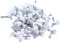 Merriway BH02819 (100 Pcs) Round Cable Clip, White 9 mm - Pack of 100 Pieces