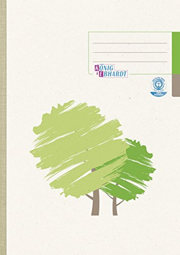 König & Ebhardt 861429201 Geschäftsbuch / Kladde (A4, kariert, 70g/m², 96 Blatt Recyclingpapier, Klebebindung)