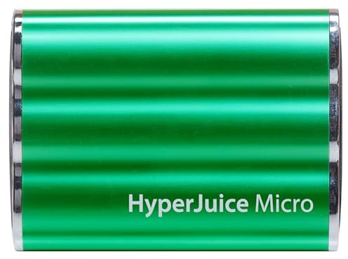HyperJuice Micro 3600mAh Powerbank GRÜN (HJ36-Green) 1x USB-A 10W (5V / 2,1A max), externer Akku, tragbares Ladegerät, Handy Ladegerät. Kompatibel mit iPhone iPad Smartphone Tablet Kamera