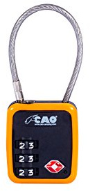 C.A.O. - - Cadenas à Combinaisons en ABS & Acier Inoxydable - Longueur 4 cm - Câble 11 cm - Largeur 3,5 cm - Hauteur 1 cm