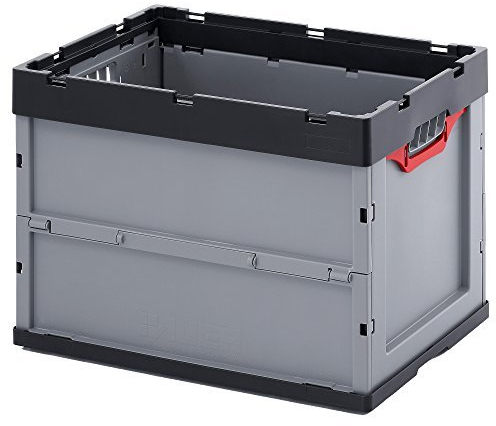 Auer Packaging 2x Profi-Faltbox 60 x 40 x 42 mit Deckel Transportbox Klappbox für Messe Catering Veranstaltungen Flohmarkt Gewerbe
