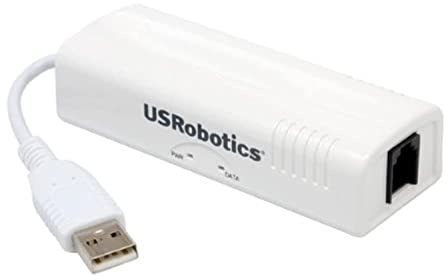 U.S. Robotics USR5637 56K USB Controller Dial-Up External Fax Modem with Voice