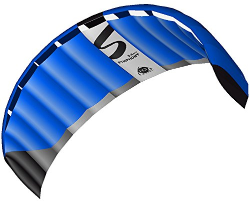 HQ 11770560 - Symphony Pro 2.5 Neon Blue Zweileiner Lenkmatten, ab 14 Jahren, 73x220cm, inkl. 140 kp Dyneemaschnüre 2x25m auf Winder mit Schlaufen, 2-6 Beaufort