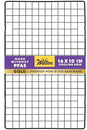 Wilton Gold Premium Non-Stick Warp-Resistant Bakeware, Made without PFAs, Cooling Grid, 16 x 10 in, Packaging May Vary