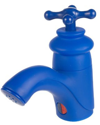 Water Tap FM Bath Bathroom Shower Radio Splash Water Resistant with Suction Pads (Blue)