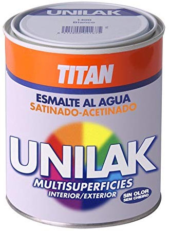 Titan M295329 - Esmalte al agua unilak satinado rojo ingles 750 ml