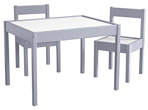 Baby Relax Set di tavoli e sedie per bambini Hunter, 3 pezzi, grigio