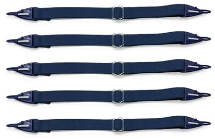 Cinta de sujeción para gafas de niños, banda deportiva para sujeción de gafas (5 piezas por paquete) multicolor azul marino
