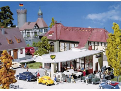 Faller HO Scale Building/Structure Kit BP Petrol/Gas/Service Station with Store