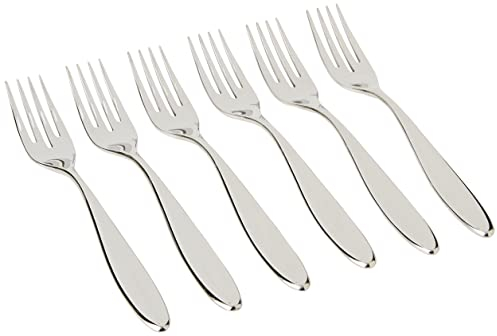 Alessi SG38/17 Mami Forchetta da Pesce in Acciaio Lucido, Set da 6