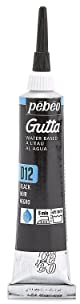 Pebeo Setasilk Gutta Tube für Seidenmalerei auf Wasserbasis, 20 ml, Schwarz