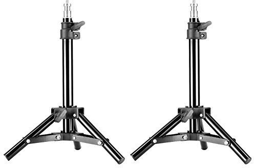 Neewer Mini Set von zwei Aluminium Fotos Rückseite Licht steht mit 32/80 cm Max Höhe für relfectors, Softboxen, Beleuchtung, Schirme, Hintergründe