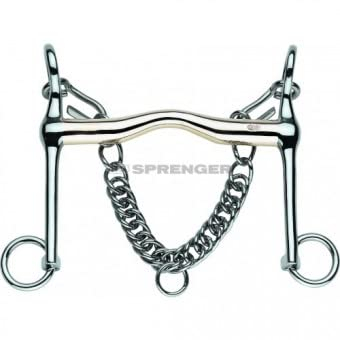 SPRENGER Reitkandare 16 mm (Sensogan) mit Edelstahl Seiten, 12.5 cm, 16 mm, 7 cm