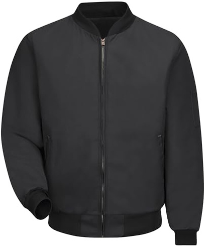 Red Kap Men's Solid Team Jacket, Black, Large