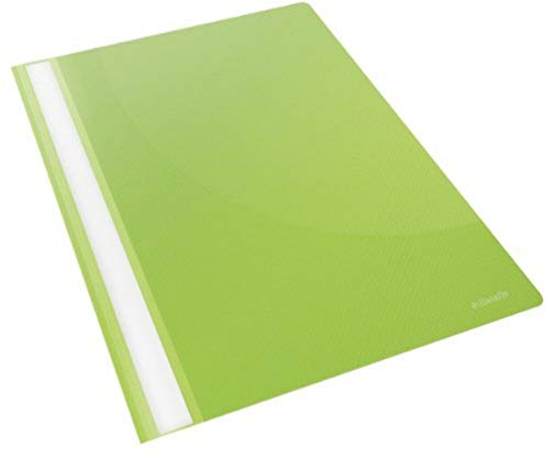 Esselte A4 Schnellhefter mit transparentem Vorderdeckel, 1x Packung mit 25 Stück, grün