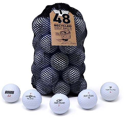 Second Chance Top Flite Set 48 Palline da Golf, Categoria A, Bianco, 48